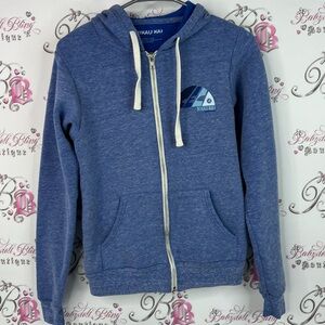 Nikau Kai sweater zip up hoodie California beach zipper Blue Fleece Pullover